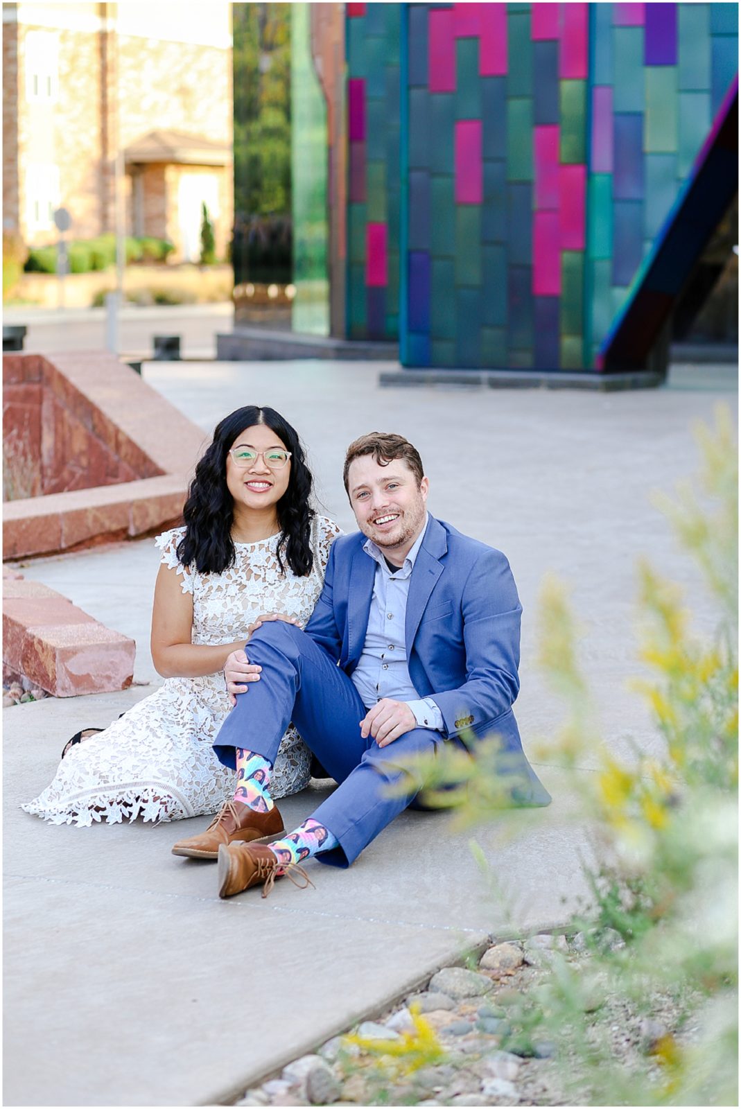 engagement photos in overland park - museum at prariefire