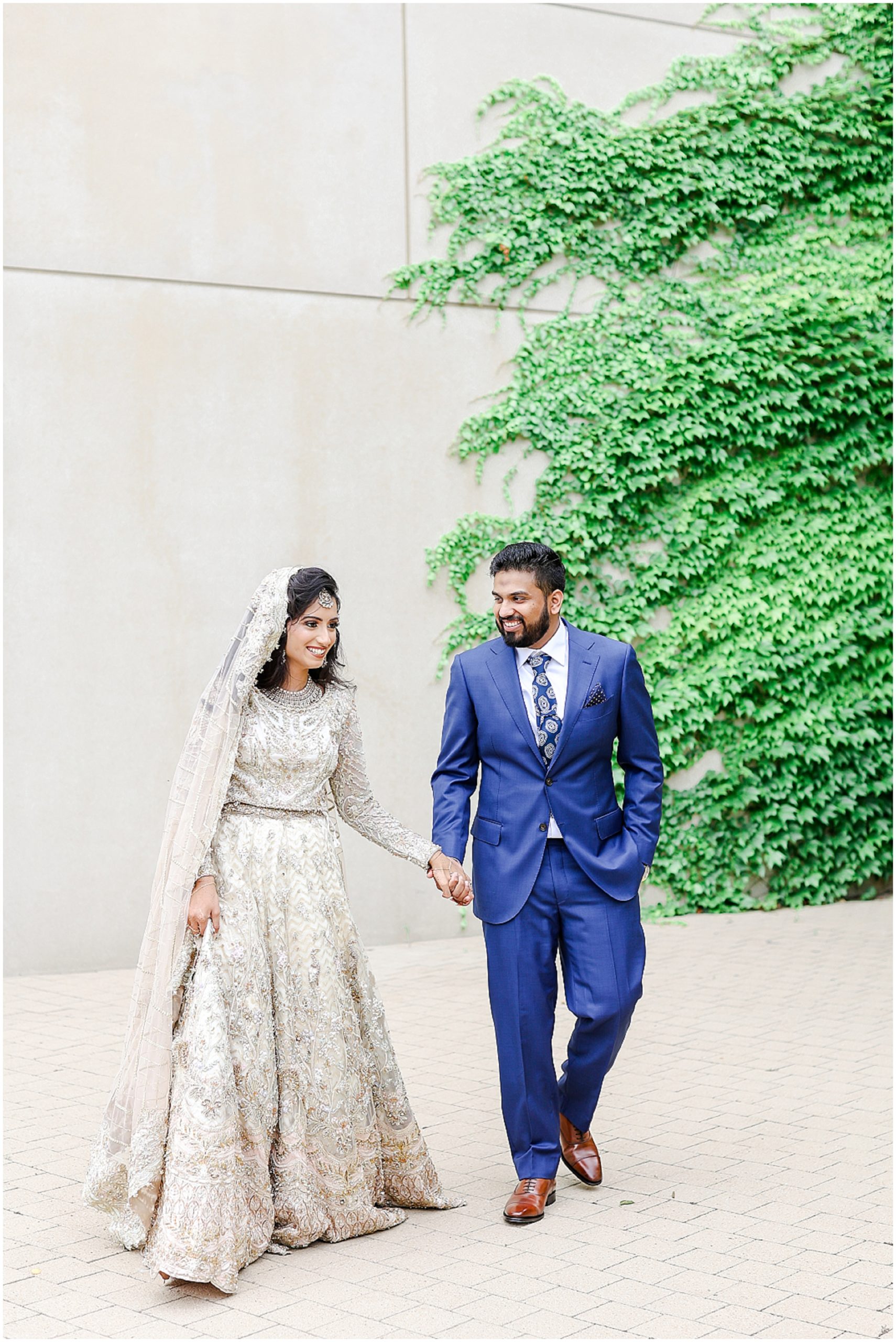 walking photo ideas - Indian Pakistani Muslim Wedding - Hair and Makeup - Kansas City & STL & Destination Wedding Photographer - Overland Park - Mariam Saifan Photography