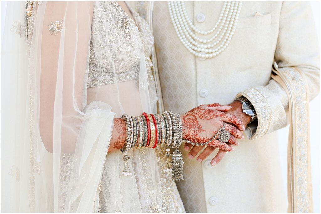 bride and groom Indian outfit