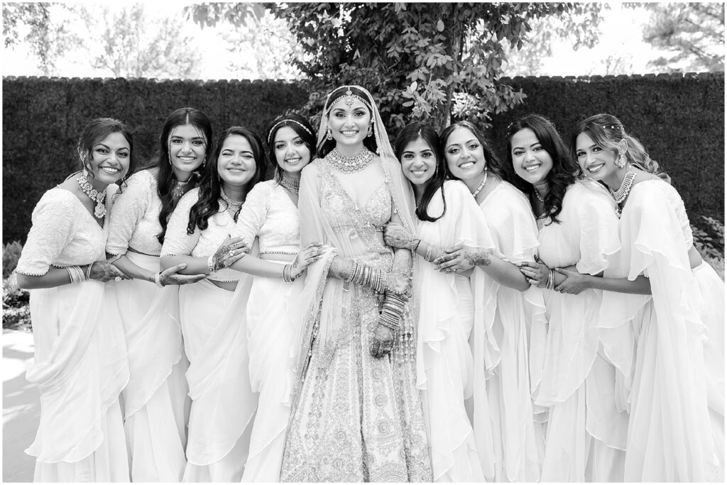 Ethereal Hindu wedding photography featuring a gorgeous bride, timeless traditions, and breathtaking details! Bridal Party 