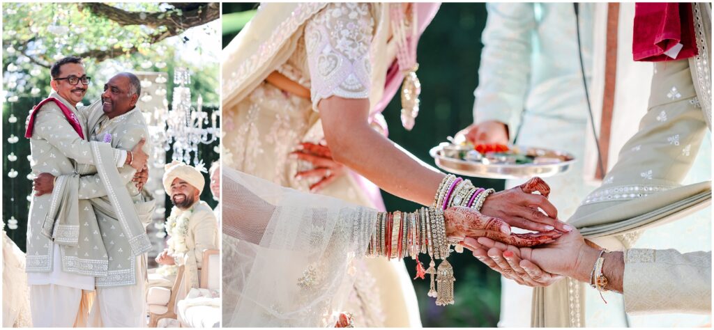 Vibrant and colorful Indian wedding photography capturing the beauty of a traditional Hindu wedding ceremony in Arkansas.