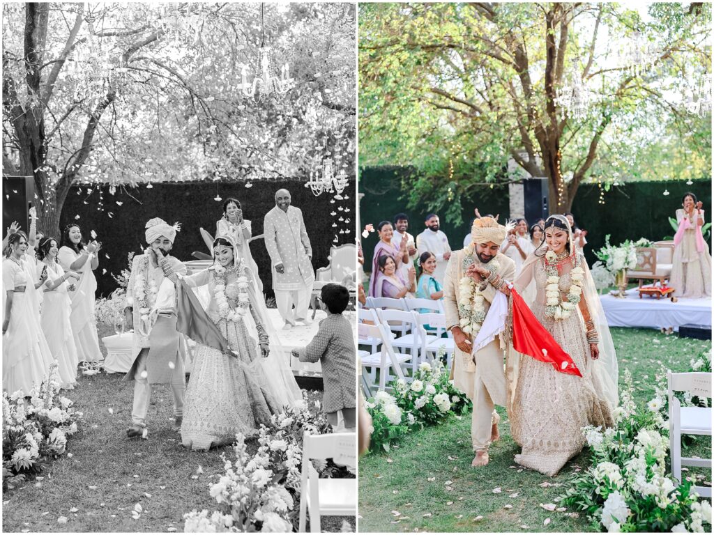 Vibrant and colorful Indian wedding photography capturing the beauty of a traditional Hindu wedding ceremony in Arkansas.