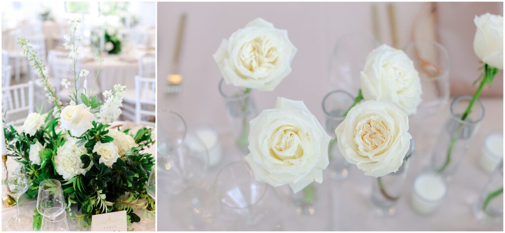 Timeless Wedding Photography Inspiration - White Roses Wedding Design - Osage house