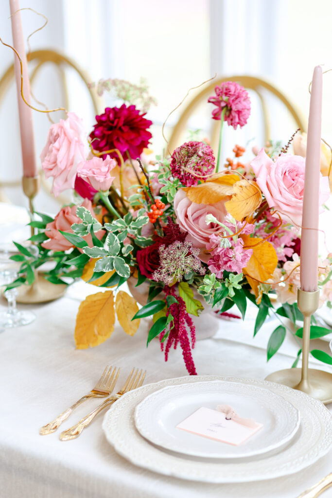 colorful wedding flowers