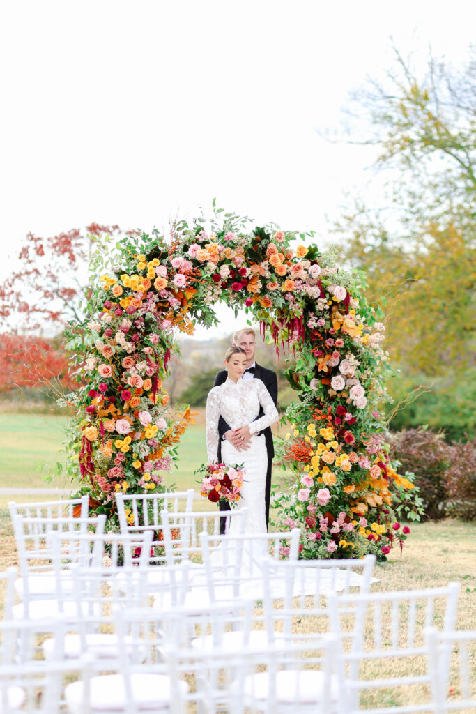 Arch flower ceremony - Longview Mansion Styled Shoot & Business Photography Workshop - Mariam Saifan Education - Kansas City Wedding Photographer - Indian South Asian Bollywood Styled Shoot - Flatlay Details - Bella Belle Shoes - Longview Mansion  - 